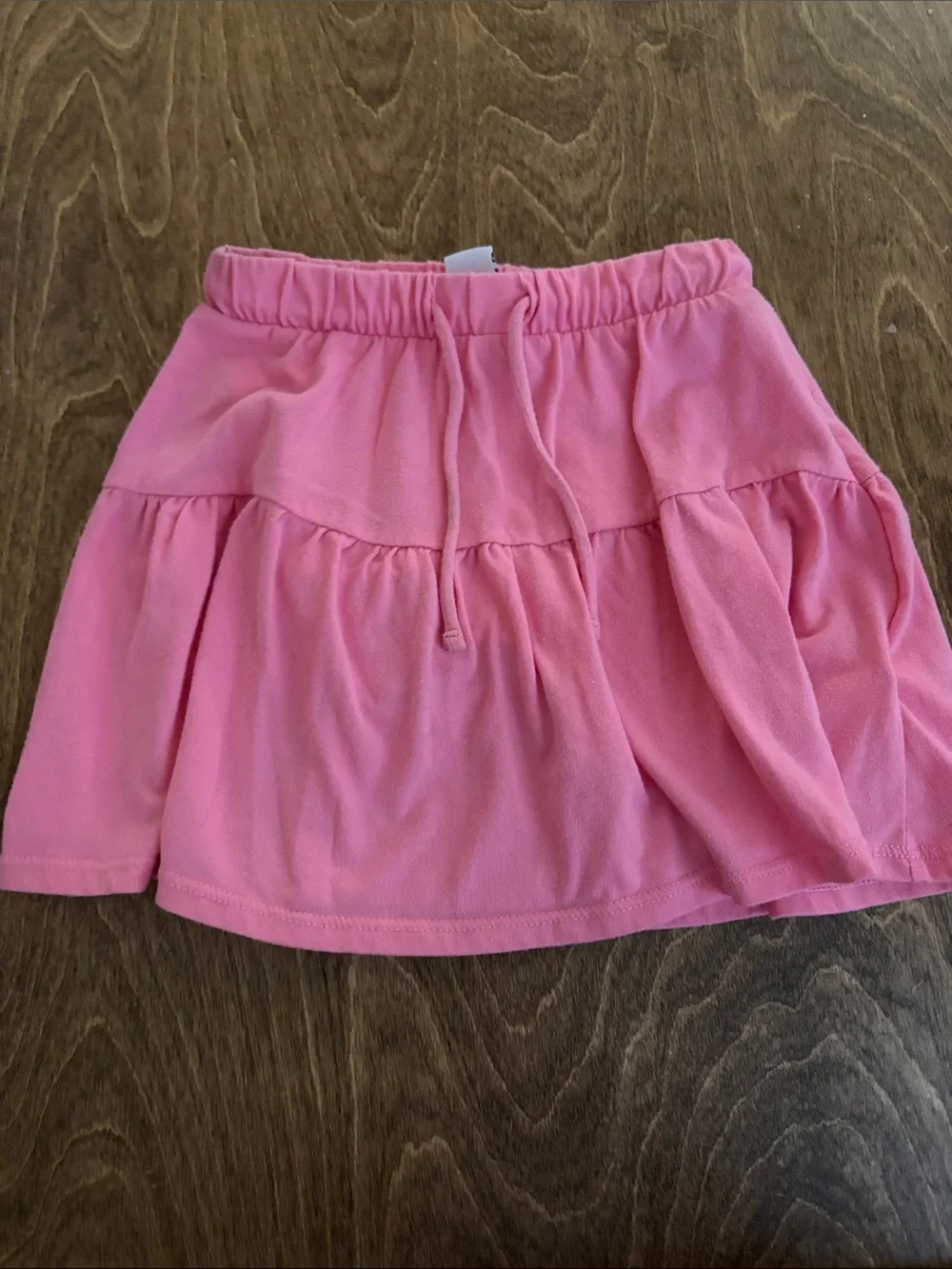 Old Navy Pink Tiered Drawstring Skirt 2T